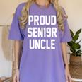 2019 Senior Uncle SEN19R Class Graduation Party T Shirt Women's Comfort Colors T-Shirt Violet