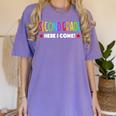2nd Grade Here I Come Kids 1st Grade Graduation Women's Comfort Colors T-Shirt Violet