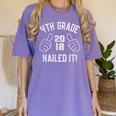 4th Grade Nailed It 2018 Graduation Women's Comfort Colors T-Shirt Violet