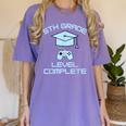 5th Grade Level Complete Fifth Grade Gamer Graduation Day Women's Comfort Colors T-Shirt Violet