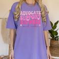 Advocate Support Empower Groovy Social Worker Graduation MSW Women's Comfort Colors T-Shirt Violet