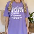 Anti Valentines Day Nursing School Nurse Graduation Shirt Women's Comfort Colors T-Shirt Violet