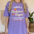 Bachelor Graduation 2026 Always Right Bachelor Degree Women's Comfort Colors T-Shirt Violet