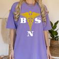 Bachelor Of Science Nursing Graduation Women's Comfort Colors T-Shirt Violet