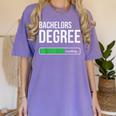 Bachelors Degree Loading College Student Graduation Women's Comfort Colors T-Shirt Violet