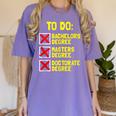 Bachelors Masters Doctorate Degree DR PHD Graduation Women's Comfort Colors T-Shirt Violet