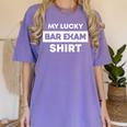 Bar Exam Tee Shirt Lucky Law School Graduation Women's Comfort Colors T-Shirt Violet