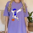 Basketball Dabbing Shirt Senior Graduation Him Her Women's Comfort Colors T-Shirt Violet