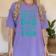 Best Dog Walker Ever Graduation New Shirt Dog Lover Women's Comfort Colors T-Shirt Violet