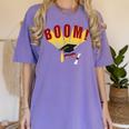 Boom Graduation Hat And Diploma For Proud Graduate Women's Comfort Colors T-Shirt Violet