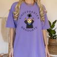 Boys Girls Kindergarten Graduate Sloth Graduation Cap Women's Comfort Colors T-Shirt Violet