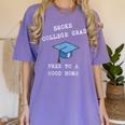 Broke College Grad Free To A Good Home Fun Graduation Women's Comfort Colors T-Shirt Violet