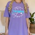 I Can't I'm In Nursing School Nurse Graduation Women's Comfort Colors T-Shirt Violet