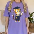Cheetah Graduation Cute Kindergarten Elementary High School Women's Comfort Colors T-Shirt Violet