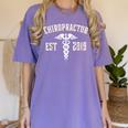 Chiropractor Est 2019 Graduate Chiro Graduation Art Print Women's Comfort Colors T-Shirt Violet