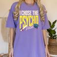 I Chose The Psycho Path Psychology Major Graduation Women's Comfort Colors T-Shirt Violet