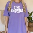 Civil Engineer Graduation Shirt New Civil Engineer Women's Comfort Colors T-Shirt Violet