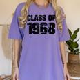Class Of 1968 High School College Graduation Reunion Women's Comfort Colors T-Shirt Violet