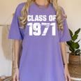 Class Of 1971 High School College Graduation Reunion T-Shirt Women's Comfort Colors T-Shirt Violet
