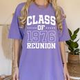 Class Of 1976 Reunion 50 Years Alumni Graduation High School Women's Comfort Colors T-Shirt Violet