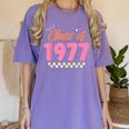 Class Of 1977 School Graduation Meetup Reunion Women's Comfort Colors T-Shirt Violet
