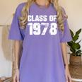 Class Of 1978 High School College Graduation Reunion Women's Comfort Colors T-Shirt Violet