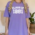 Class Of 1981 School Tee Shirt Graduation Class Party Women's Comfort Colors T-Shirt Violet