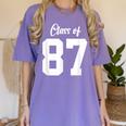 Class Of 1987 Matching Graduation High School Reunion Women's Comfort Colors T-Shirt Violet