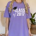 Class Of 2017 Senior Graduation Women's Comfort Colors T-Shirt Violet