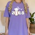 Class Of 2018 Baseball Senior Graduation Shirt Grad Women's Comfort Colors T-Shirt Violet