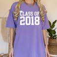 Class Of 2018 Graduation Senior High School College Women's Comfort Colors T-Shirt Violet