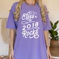 Class Of 2018 Rocks Seniors Graduation 2018 Women's Comfort Colors T-Shirt Violet