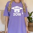 Class Of 2018 Senior T-Shirt Graduation Shirt Women's Comfort Colors T-Shirt Violet
