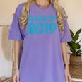 Class Of 2019 High School Graduation Teal Senior Women's Comfort Colors T-Shirt Violet