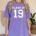 Class Of 2019 School Graduation Graphic Women's Comfort Colors T-Shirt Violet