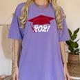 Class Of 2021 Burgundy Regalia Graduation Women's Comfort Colors T-Shirt Violet