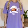 Class 2021 Graduation Senior Basketball Player Women's Comfort Colors T-Shirt Violet