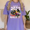 Class Of 2022 Monster Truck Graduation Cap Retro Sunset Boy Women's Comfort Colors T-Shirt Violet