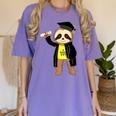 Class Of 2022 Sloth Graduation Masters College High School Women's Comfort Colors T-Shirt Violet
