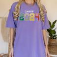 Class Of 2024 College High School Graduation Women's Comfort Colors T-Shirt Violet