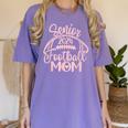 Class Of 2024 Senior Football Graduation Mom Women's Comfort Colors T-Shirt Violet