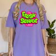 Class Of 2024 Senior Fresh Retro 90s TV Style Graduation Women's Comfort Colors T-Shirt Violet