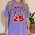 Class Of 2025 Senior 2025 Graduation Red Raglan Baseball Tee Women's Comfort Colors T-Shirt Violet