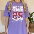 Class Of 2025 Senior 2025 Graduation 2025 Soccer Women's Comfort Colors T-Shirt Violet