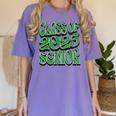 Class Of 2025 Senior Green Student Graduation Women's Comfort Colors T-Shirt Violet