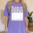 Class Of 2025 Sign My Shirt Senior 2025 Graduation Women's Comfort Colors T-Shirt Violet Class Of 2025 Sign My Shirt Senior 2025 Graduation Women's Comfort Colors T-Shirt Violet