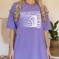 Class Of 2025 Volleyball Senior Class 25 Graduation Women's Comfort Colors T-Shirt Violet