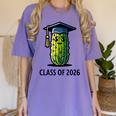 Class Of 2026 Graduation Pickle Trendy Graduate Humor Women's Comfort Colors T-Shirt Violet
