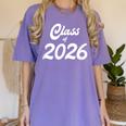 Class Of 2026 Graduation School Spirit Her Senior Class Women's Comfort Colors T-Shirt Violet