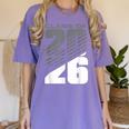 Class Of 2026 High School Senior Graduation Grey Sport Style Women's Comfort Colors T-Shirt Violet